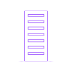Buildings Interior Doors Lite Interior Door Horizontal 7 Strips Tracing Svg Vector, Free Vectors File